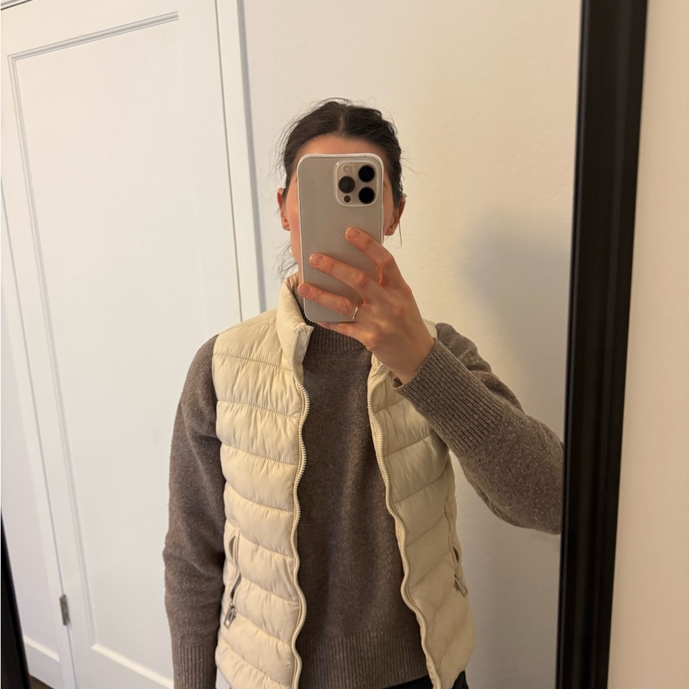 White/ Cream Puffer Vest